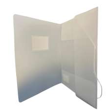 Mapa plastic cu elastic si eticheta A4, mat transparent, Optima
