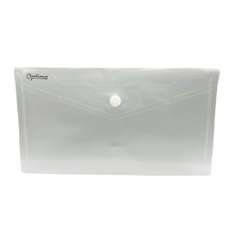Mapa plastic cu capsa, DL, 10buc/set, transparent, Optima