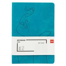 Caiet A5, 96file, dictando, coperta imitatie piele turcoaz, Deli DLEN126LGR