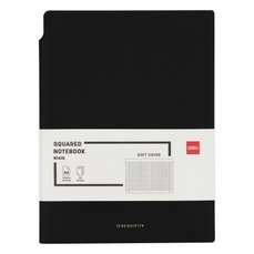 Caiet A5, 112file, matematica, coperta imitatie piele negru, Deli DLEN141GP