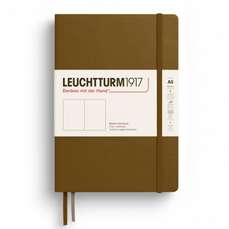 Caiet A5, 125file, velin, coperta carton rigid, maro scortisoara, LEUCHTTURM LT372196
