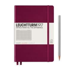 Caiet A5, 125file, matematica, coperta carton rigid, bordo, LEUCHTTURM LT359694