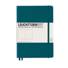Caiet A5, 125file, velin, coperta carton rigid, verde pacific, LEUCHTTURM LT359698