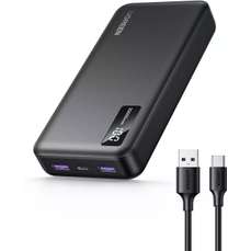 Baterie externa, 20000mAh, 22.5W, conectivitate USB si USB-C, cablu USB-C la USB, negru, Ugreen