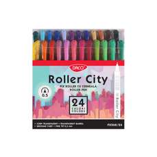 Pix cu capac, 24culori/set, varf 0,5 mm, Roller City Daco PX268/24