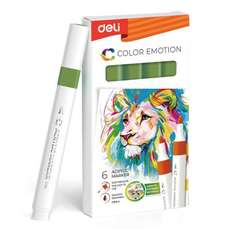 Permanent marker cu vopsea acrilica, verde muschi, Color Emotion Deli