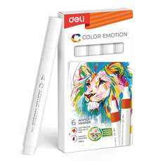 Permanent marker cu vopsea acrilica, alb, Color Emotion Deli