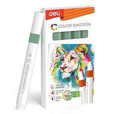 Permanent marker cu vopsea acrilica, verde pal, Color Emotion Deli