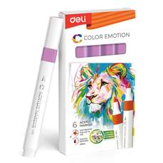 Permanent marker cu vopsea acrilica, violet, Color Emotion Deli
