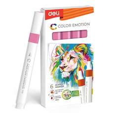 Permanent marker cu vopsea acrilica, roz, Color Emotion Deli