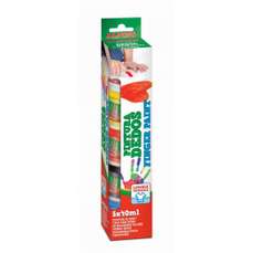 Tempera lavabila, pentru pictura cu mana, 5 culori x 40ml/set, ALPINO Finger Paint MS-DD020105