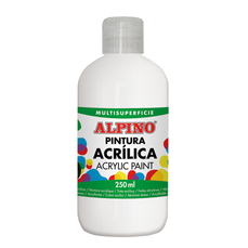 Culori acril, flacon 250ml, alb, Alpino MS-DV000020
