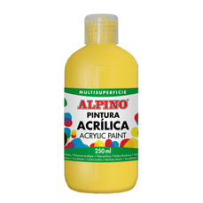 Culori acril, flacon 250ml, galben, Alpino MS-DV000021