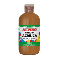 Culori acril, flacon 250ml, maro, Alpino MS-DV000027