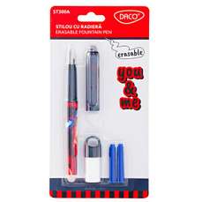 Stilou plastic cu cerneala termosensibila(se sterge), albastru, You and Me, ST300A Daco