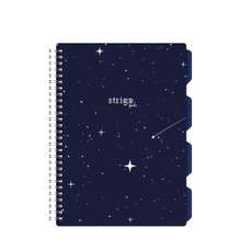 Caiet cu spira B5, 100file, matematica, 4 separatoare, Project Book Sky, Strigo Pads, PADS007