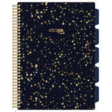 Caiet cu spira A4, 100file, matematica, 5 separatoare, Project Book Stars, Strigo Pads, PADS006