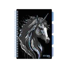 Caiet cu spira B5, 100file, matematica, 4 separatoare, Project Book Unicorn, Strigo Pads, PADS022
