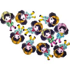 Accesorii craft - Fetite lemn, 30mm, 10buc, Junior, J137 213