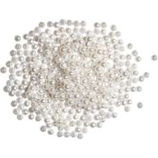 Accesorii craft - Margele alb sidef, 60g, Junior J137 505
