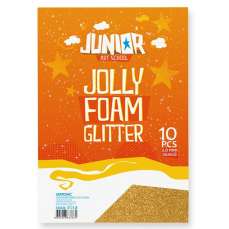 Accesorii craft - Spuma glitter A4, portocaliu, 2mm, 10coli/set, J134 126 Junior