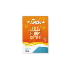 Accesorii craft - Spuma glitter A4, albastru, 2mm, 10coli/set, J134 150 Junior