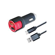 Set incarcator auto, 2xUSB, fast charge, 3.1A si cablu microUSB, 1m, Lemontti