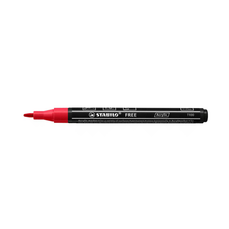 Permanent marker cu vopsea acrilica, carmine, Free Acrylic T100 Stabilo, SW691748