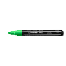 Permanent marker cu vopsea acrilica, verde, Free Acrylic T300 Stabilo, SW692743