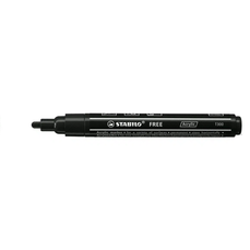 Permanent marker cu vopsea acrilica, negru, Free Acrylic T300 Stabilo, SW692746