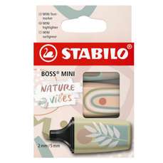 Textmarker 3 culori/set, mini Naturevibes, Stabilo Boss, SW070372