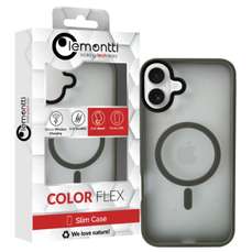 Husa de protectie pentru iPhone 16 Plus, MagSafe, gri, Hybrid Lemontti