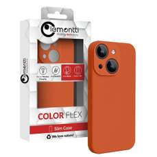 Husa de protectie pentru iPhone 15, Liquid Silicon MagCharge, portocaliu, Lemontti