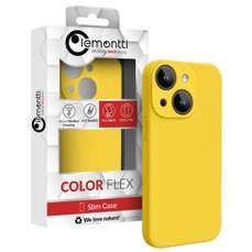 Husa de protectie pentru iPhone 15, Liquid Silicon MagCharge, galben, Lemontti