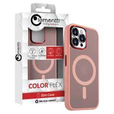 Husa de protectie pentru iPhone 15 Pro Max, Guardian, compatibila MagSafe, transparent/roz, Lemontti