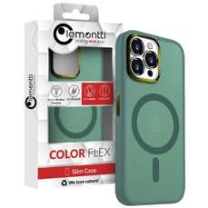 Husa de protectie pentru iPhone 15 Pro Max, Guardian, compatibila MagSafe, transparent/verde, Lemontti