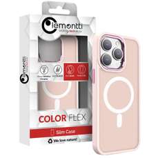 Husa de protectie pentru iPhone 15 Pro Max, Color Matte, compatibila MagSafe, roz, Lemontti