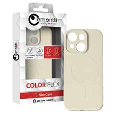 Husa de protectie pentru iPhone 15 Pro Max, crem, compatibila MagSafe, Lemontti