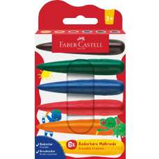 Creioane colorate cerate, 6culori/set, model degete, Faber Castell- FC120409