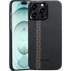 Husa de protectie pentru iPhone 15 Pro Max, 600D Aramida, compatibila MagSafe, Rhapsody, MagEZ 4 Pitaka
