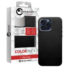 Husa de protectie pentru iPhone 15 Pro, piele, compatibila MagSafe, negru, Lemontti