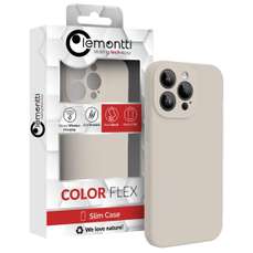 Husa de protectie pentru iPhone 15 Pro, bej, Liquid Silicon MagCharge Lemontti