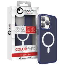 Husa de protectie pentru iPhone 15 Pro, Color Matte, compatibila MagSafe, albastru, Lemontti