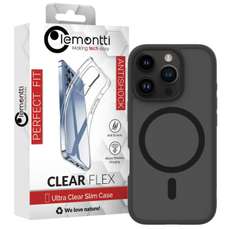 Husa de protectie pentru iPhone 16 Pro Max, MagSafe, negru, Hybrid Lemontti