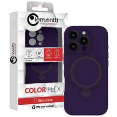 Husa de protectie pentru iPhone 16 Pro Max, cu suport, MagSafe, mov, Liquid Silicon Lemontti