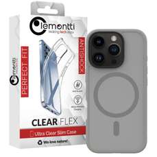 Husa de protectie pentru iPhone 16 Pro Max, MagSafe, gri, Hybrid Lemontti