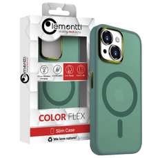 Husa de protectie pentru iPhone 15 Plus, Guardian, compatibila MagSafe, transparent/verde, Lemontti