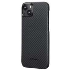 Husa de protectie pentru iPhone 15 Plus, 1500D Aramida, compatibila MagSafe, negru/gri, MagEZ 4 Pitaka