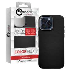 Husa de protectie pentru iPhone 16 Pro, piele, MagSafe, negru, Lemontti