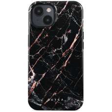 Husa de protectie pentru iPhone 15, Dual Layer Rose Gold Marble, Burga